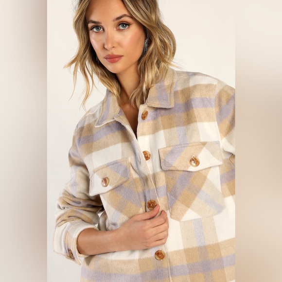 Blank NYC Mountain Top White Multi Plaid Shacket - Picture 3 of 16